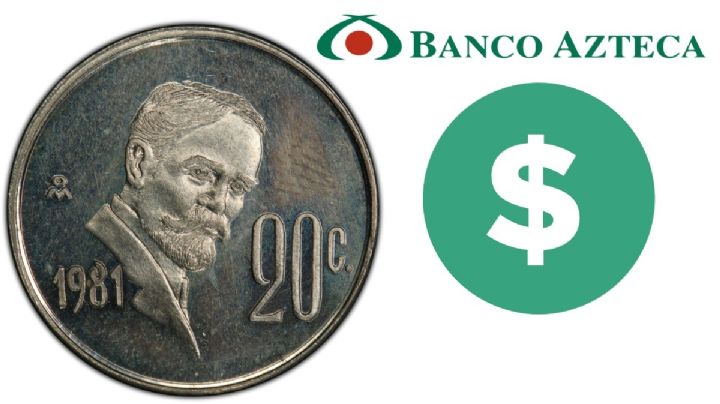 ¿En cuánto me compra Banco Azteca mi moneda antigua de 20 centavos de Francisco I Madero en mayo 2025?