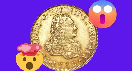 La MONEDA de ORO colonial, conocida como 'pelucona', que se venderían hasta en 1 millón de pesos