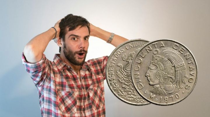 Moneda antigua de 50 centavos vale casi 900,000 pesos por diseño del último tlahtoani de Tenochtitlan