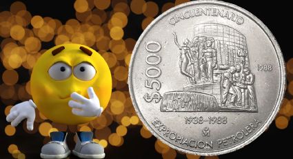 La moneda antigua de 5,000 pesos que se vende en 100 mil porque sólo se puso en circulación en 1988