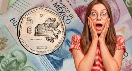 Moneda antigua de 5 pesos de Quetzalcóatl vale 200 mil porque no se acuñaron ni 10 piezas