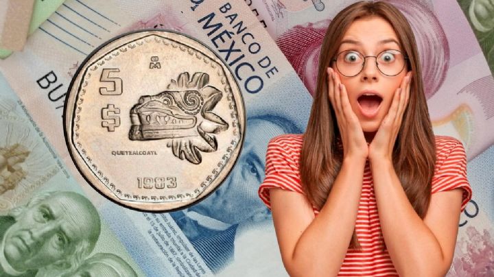 Moneda antigua de 5 pesos de Quetzalcóatl vale 200 mil porque no se acuñaron ni 10 piezas