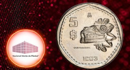 ¿Cuánto te paga Monte de Piedad por tu moneda antigua de 5 pesos del año 1980 de la Serpiente Emplumada?