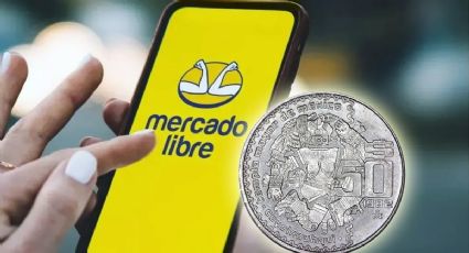 ¿En cuánto puedo vender mi moneda antigua de 50 pesos de Coyolxauhqui en Mercado Libre en julio?