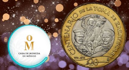 Casa de Moneda lanza importante aviso de la MONEDA de 20 pesos de la Toma de Zacatecas