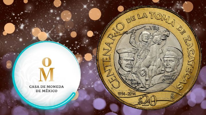 Casa de Moneda lanza importante aviso de la MONEDA de 20 pesos de la Toma de Zacatecas