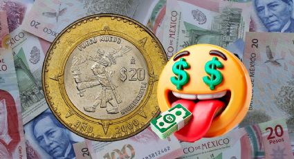 Moneda de 20 pesos vale 500,000 porque existen menos de 15 millones y está en proceso de retiro