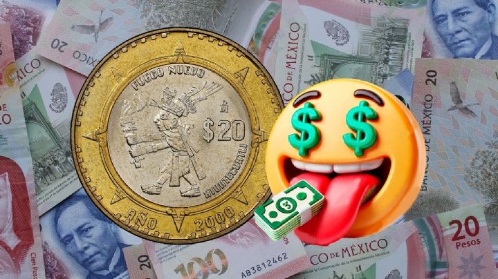 Moneda de 20 pesos vale 500,000 porque existen menos de 15 millones y está en proceso de retiro