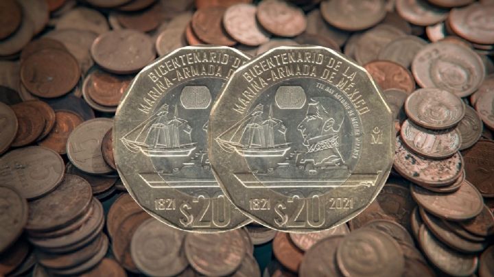 Moneda de 20 pesos del Bicentenario de la Marina se vende en 500,000; estos son sus detalles