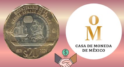 ¿Cuánto te da la Casa de Moneda por una moneda de 20 pesos de la Marina en el segundo trimestre de 2025?