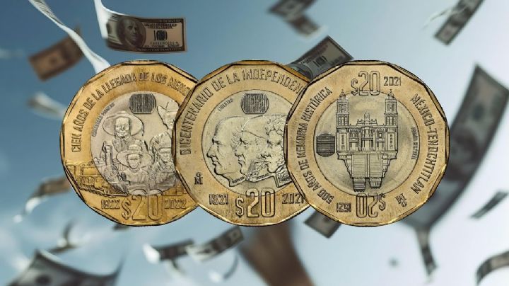 Colección de monedas de 20 pesos se vende en 2,250,000; ¿qué ejemplares son?