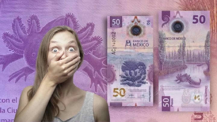 Billete del ajolote vale 4,000,000 por error de impresión y su serie con terminación “prohibida”