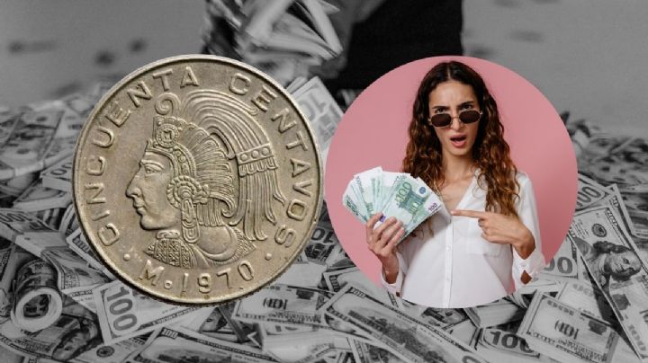 Moneda antigua de 50 centavos del último tlatoani se vende en 100,000 por error de acuñación
