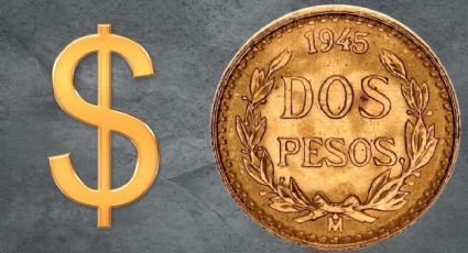 Está moneda de oro de 2 pesos se vende al triple de su precio habitual en agosto