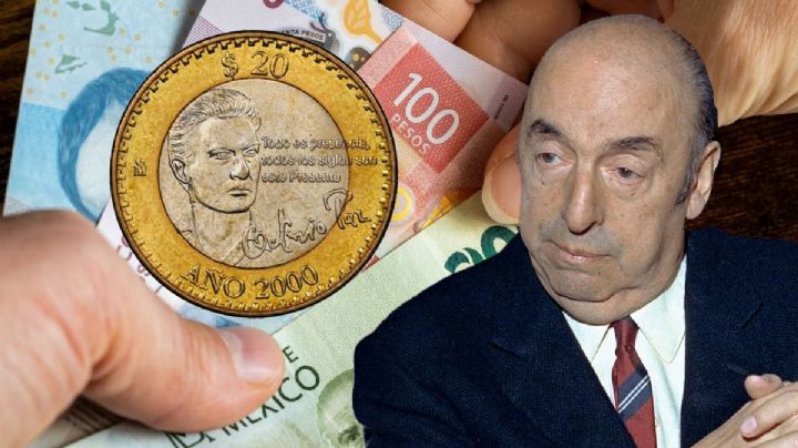 La moneda de 20 pesos que se vende en 3 millones por tener al rival de Pablo Neruda