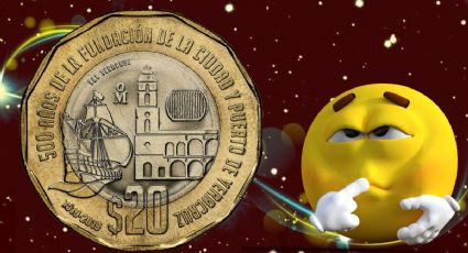 ¿Cuánto vale la moneda de 20 pesos de los 500 años de la fundación de Veracruz en agosto 2025?