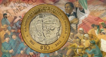 Moneda de 10 pesos se vende en 300 mil por celebrar victoria del ejército mexicano contra Francia