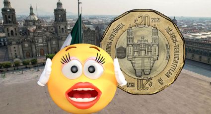 La moneda de 20 pesos con edificio erigido sobre un templo Azteca que hoy vale millones de pesos