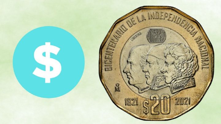 ¿Cuánto vale la moneda de 20 pesos de las 3 caras en agosto 2025?