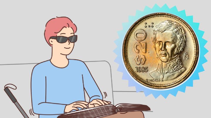 Moneda antigua de 20 pesos se vende en 200,000 por ser la primera en incluir detalles para personas con discapacidad visual