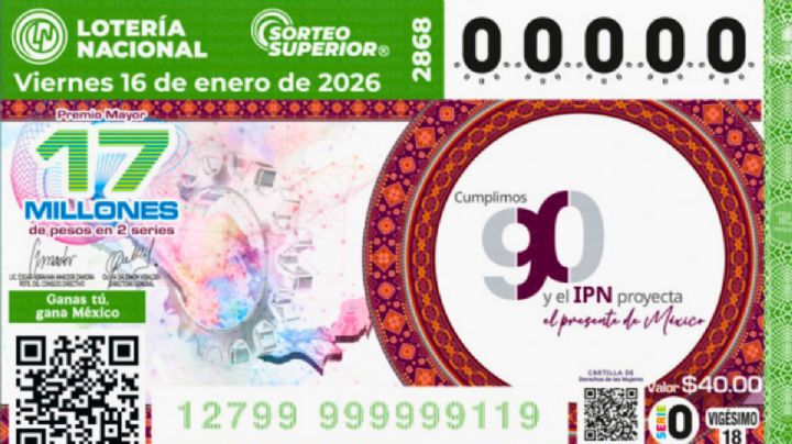 Resultados del Sorteo Superior de la Lotería Nacional: Números ganadores del 16 de enero