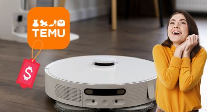 Temu remata aspiradora robot inteligente con función de mopa por menos de 200 pesos