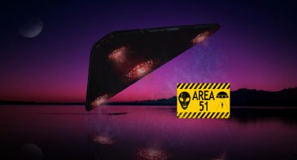¿OVNI o tecnología militar? Captan misteriosa nave triangular vista sobre el Área 51