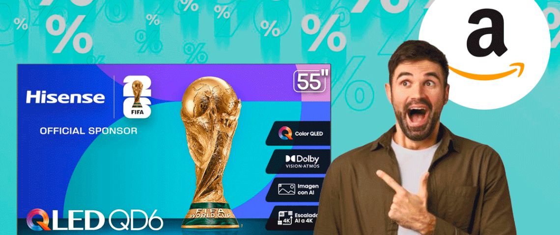 Amazon baja el precio de esta TV Hisense 4K de 55 pulgadas y ahora cuesta menos de 7,000 pesos