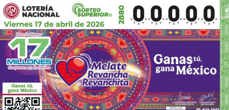 Resultados del Sorteo Superior 2880 de la Lotería Nacional: Números ganadores del 17 de abril 2026