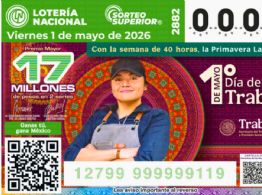 Resultados del Sorteo Superior 2882 de la Lotería Nacional: Números ganadores del 1 de mayo de 2026
