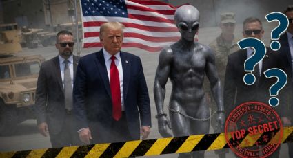 Fotografía de Trump junto a extraterrestre desata teorías: ¿Estados Unidos oculta algo?