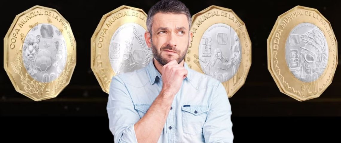 ¿Cuánto cuesta conseguir las 4 monedas de 20 pesos del Mundial 2026 en casas numismáticas?